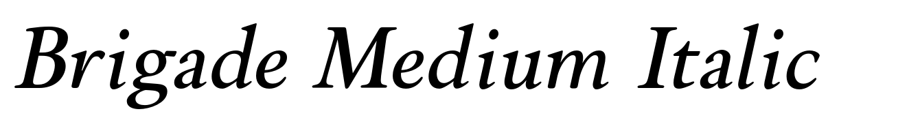 Brigade Medium Italic